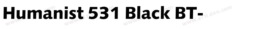 Humanist 531 Black BT字体转换